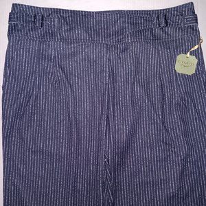 RYEGRASS  WOMEN'S NAVY CHALK STRIPE PANTS